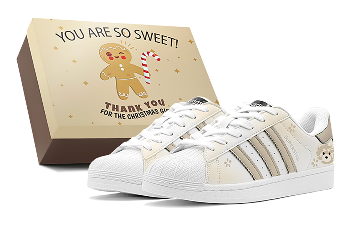 [Custom Shoes] adidas Originals Superstar 'Playful Panda Yellow-Brown'