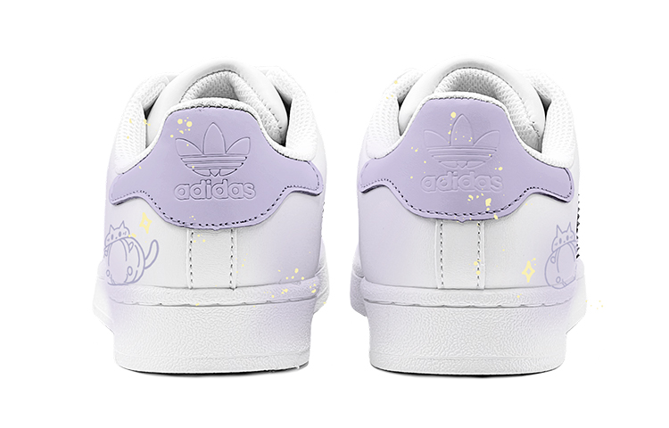 [Custom Shoes] adidas Originals Superstar 'Pumpkin Cat Lilac' 圖 5