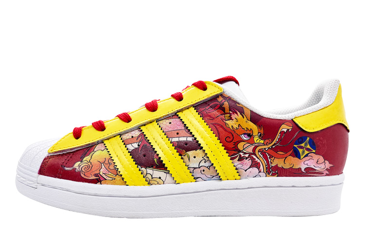 Buy オリジナルス Superstar "赤龍" カスタムシューズ EG4958（Team185-红龙）
