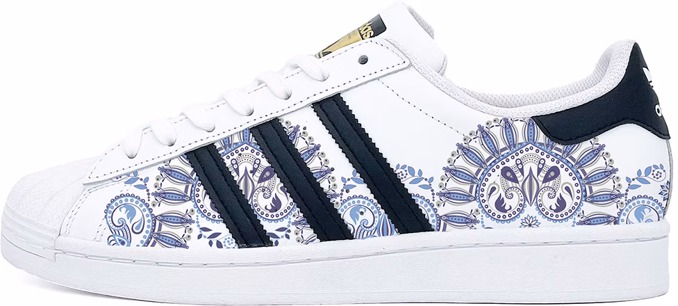 custom-shoes-adidas-originals-superstar-retro-blue-grey-pattern