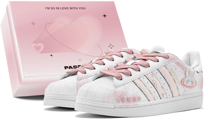 【訂製球鞋】 adidas originals SUPERSTAR 浪漫520 寶藏女孩 甜美搭配 甜心兔子 特殊鞋盒 低筒 草地鞋 男女同款 粉白 Buy 【訂製球鞋】 adidas originals SUPERSTAR 浪漫520 寶藏女孩 甜美搭配 甜心兔子 特殊鞋盒 低筒 草地鞋 男女同款 粉白