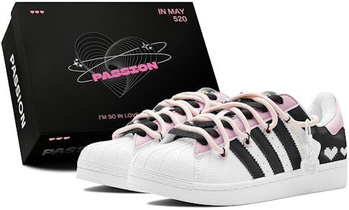 オリジナルス Superstar "ロマンティックピクセル (黒/ピンク)" EG4958(TeamS2-黑粉爱心S-BOX) Buy オリジナルス Superstar "ロマンティックピクセル (黒/ピンク)" EG4958(TeamS2-黑粉爱心S-BOX)