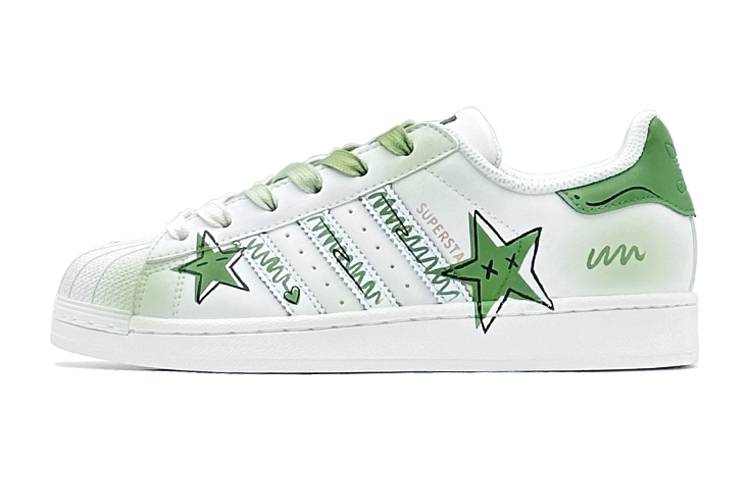 [Custom Shoes] adidas Originals Superstar 'Romantic Green Star'
