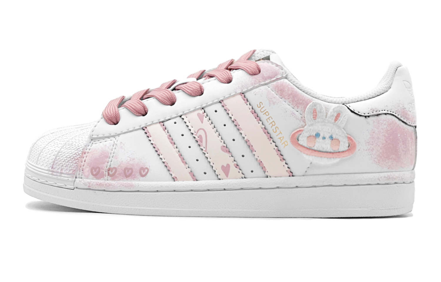 Order [Sepatu Custom] adidas Originals Superstar 'Pink Romantis-Putih' EG4958(TeamS2-粉星球小兔S-BOX)