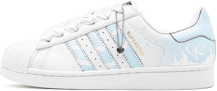 【訂製球鞋】 adidas originals Superstar 浪漫520 冰藍之戀 特殊鞋盒 低筒 板鞋 男女同款 藍 Order 【訂製球鞋】 adidas originals Superstar 浪漫520 冰藍之戀 特殊鞋盒 低筒 板鞋 男女同款 藍