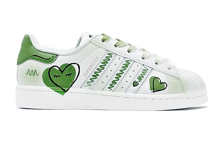 [Custom Shoes] adidas Originals Superstar 'Romantic Green Star' 圖 2