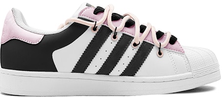 【客製化球鞋】adidas originals Superstar 浪漫520 像素愛心 解構設計 特殊鞋盒 低筒 休閒板鞋 男女款式 黑粉色 Lookbook 【客製化球鞋】adidas originals Superstar 浪漫520 像素愛心 解構設計 特殊鞋盒 低筒 休閒板鞋 男女款式 黑粉色