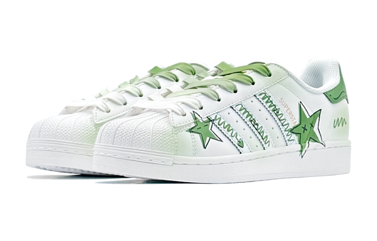 [Custom Shoes] adidas Originals Superstar 'Romantic Green Star' 圖 4