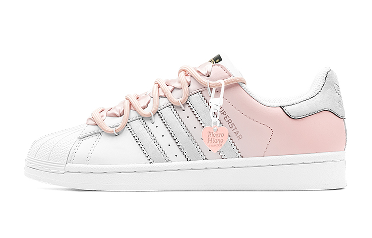 Order 【專屬定製球鞋】 adidas originals Superstar 城市簡約風 銀粉愛心 解構設計 特殊鞋盒 低筒 板鞋 男女皆宜 粉色