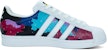 adidas Originals Superstar 'Silver Space Peta Bintang' Putih-Biru Lukisan Tangan EG4958(Team100-银度空间)