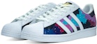Shop adidas Originals Superstar 'Silver Space Peta Bintang' Putih-Biru Lukisan Tangan EG4958(Team100-银度空间)