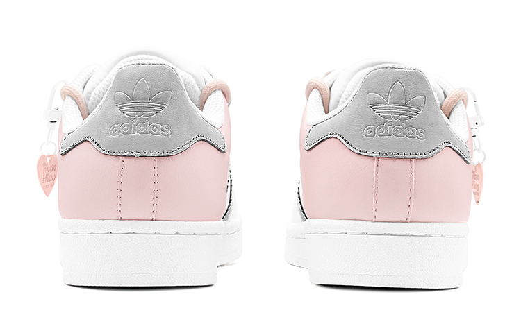 Purchase 【專屬定製球鞋】 adidas originals Superstar 城市簡約風 銀粉愛心 解構設計 特殊鞋盒 低筒 板鞋 男女皆宜 粉色