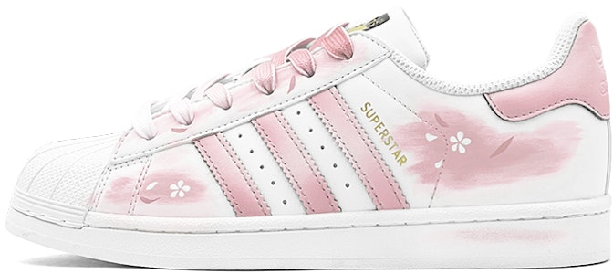 【訂製球鞋】adidas originals Superstar 春日煥新 踏青季 滿山櫻濼 特殊鞋盒 低筒 板鞋 男女同款 粉白 Order 【訂製球鞋】adidas originals Superstar 春日煥新 踏青季 滿山櫻濼 特殊鞋盒 低筒 板鞋 男女同款 粉白