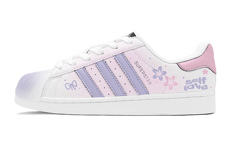 Order [定制鞋款] adidas Originals Superstar ‘春季紫色花卉’ EG4958(TeamS-浪漫粉紫花花S-BOX)