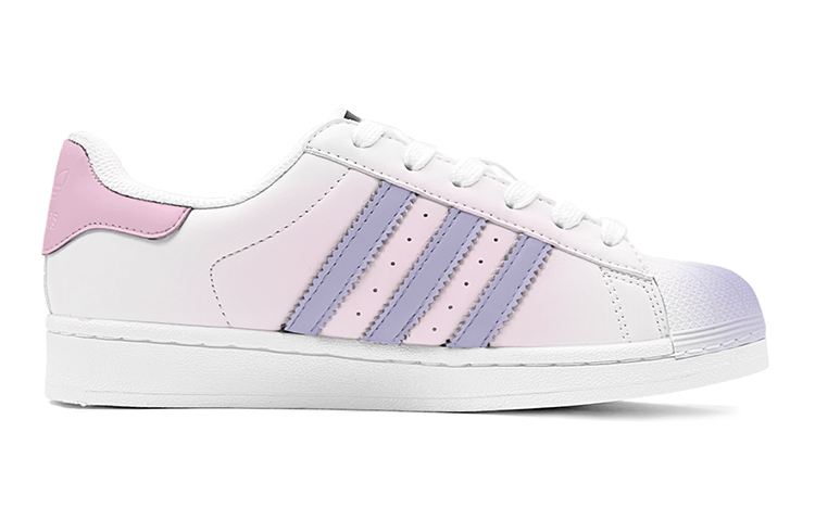 Lookbook [定制鞋款] adidas Originals Superstar ‘春季紫色花卉’ EG4958(TeamS-浪漫粉紫花花S-BOX)