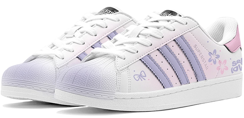 オリジナルス Superstar 春花紫 (カスタム) EG4958(TeamS-浪漫粉紫花花S-BOX) Shop オリジナルス Superstar 春花紫 (カスタム) EG4958(TeamS-浪漫粉紫花花S-BOX)