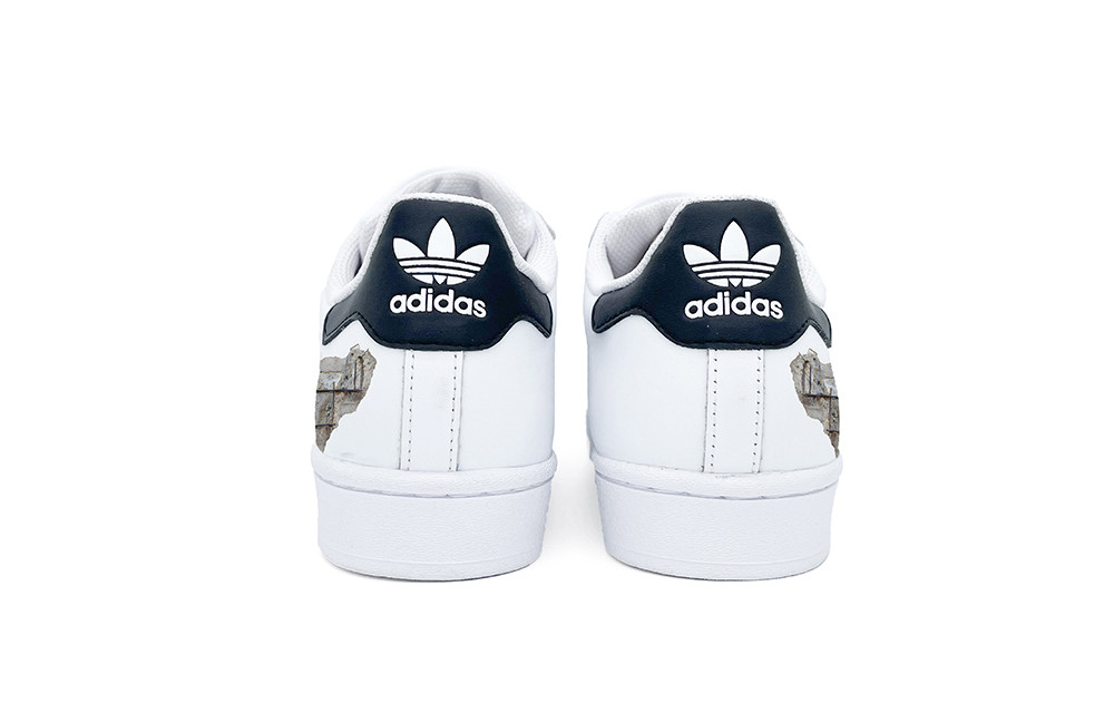 Shop [Sepatu Custom] adidas Originals Superstar 'Abu-abu Steel Damage' EG4958(Team2-钢筋破损)