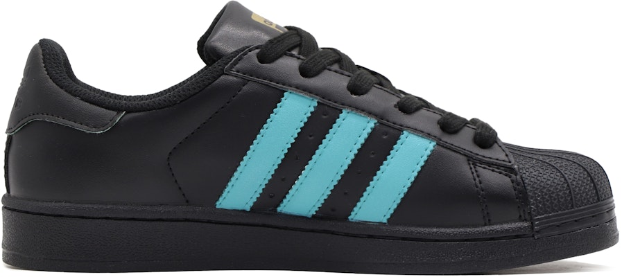 カスタム Superstar ティファニー風ブラック/グリーン/ブルー EG4959(Team57-男女款湖水) Lookbook カスタム Superstar ティファニー風ブラック/グリーン/ブルー EG4959(Team57-男女款湖水)