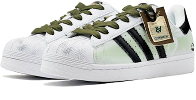【客製化球鞋】adidas originals Superstar 秋遊季 熱情夏威夷 限定鞋盒 防滑耐磨 低筒 滑板鞋 男女同款 綠 Lookbook 【客製化球鞋】adidas originals Superstar 秋遊季 熱情夏威夷 限定鞋盒 防滑耐磨 低筒 滑板鞋 男女同款 綠
