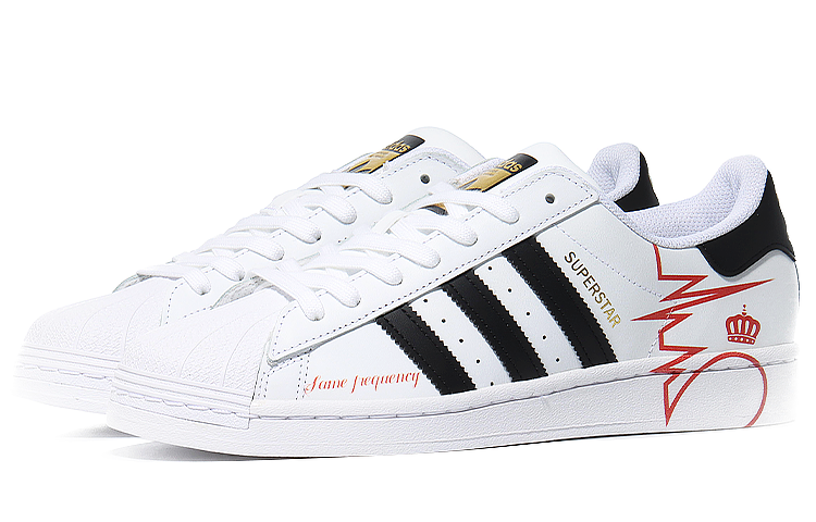 Lookbook [カスタムシューズ] adidas Originals スーパースター 'ホワイト ブラック' EG4958(Team10-同频律动）