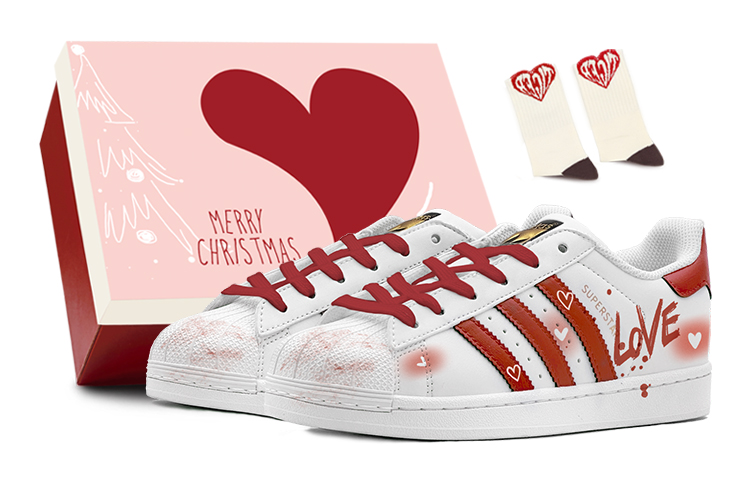 Buy Zapatillas adidas Originals Superstar 'Corazón Rojo Blanco San Valentín' EG4958(Team88-酒红爱心S-BOX)