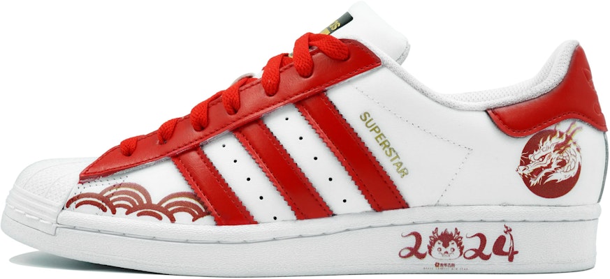 아디다스 오리지널 슈퍼스타 '화이트 레드' 커스텀 EG4958(Team113-游云惊龙) Order 아디다스 오리지널 슈퍼스타 '화이트 레드' 커스텀 EG4958(Team113-游云惊龙)