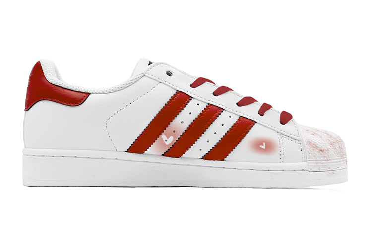 Lookbook Zapatillas adidas Originals Superstar 'Corazón Rojo Blanco San Valentín' EG4958(Team88-酒红爱心S-BOX)