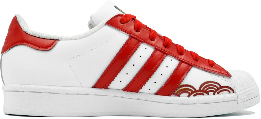 아디다스 오리지널 슈퍼스타 '화이트 레드' 커스텀 EG4958(Team113-游云惊龙) Lookbook 아디다스 오리지널 슈퍼스타 '화이트 레드' 커스텀 EG4958(Team113-游云惊龙)