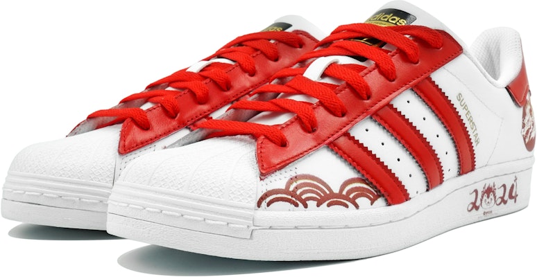 아디다스 오리지널 슈퍼스타 '화이트 레드' 커스텀 EG4958(Team113-游云惊龙) Shop 아디다스 오리지널 슈퍼스타 '화이트 레드' 커스텀 EG4958(Team113-游云惊龙)