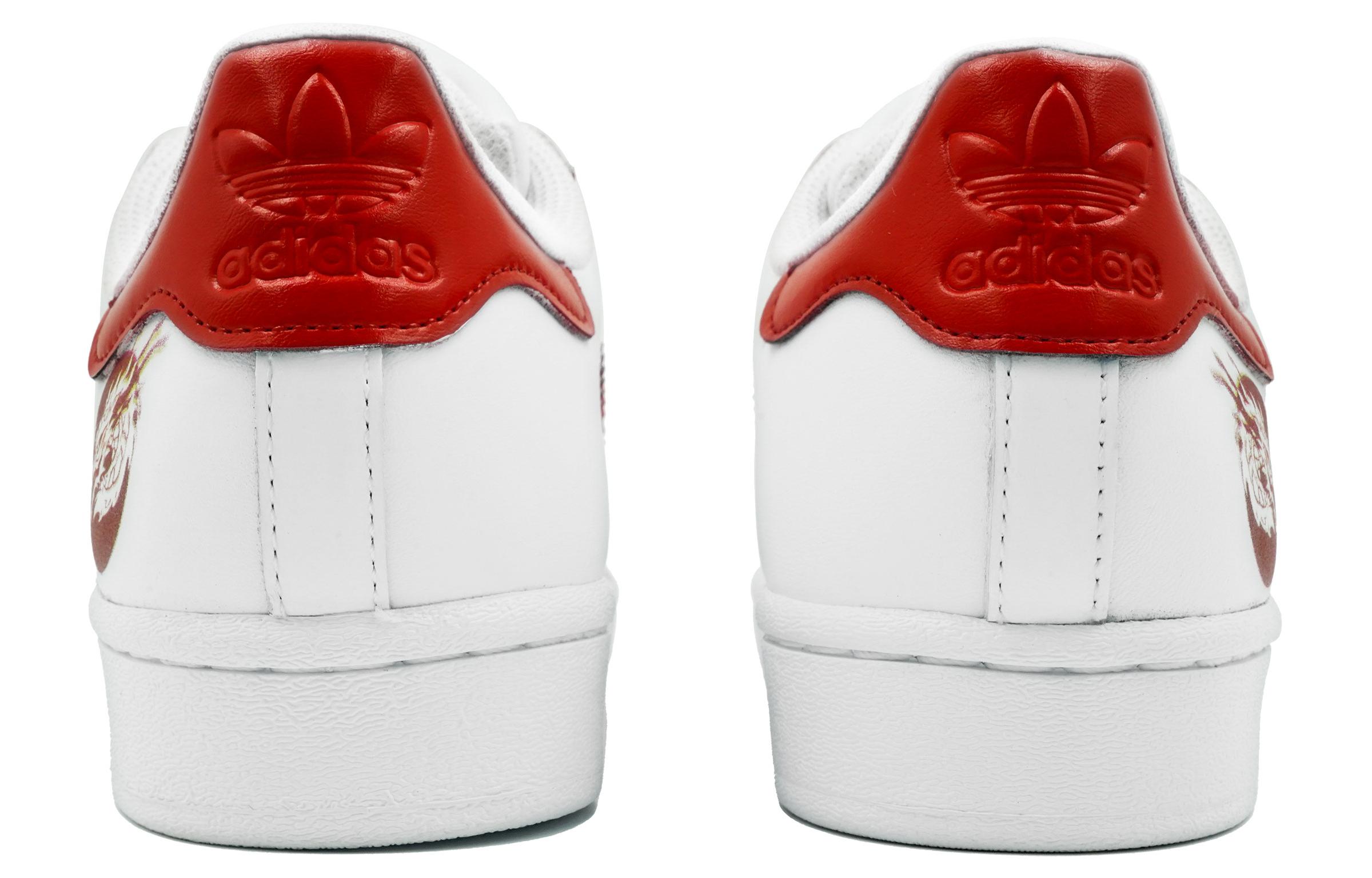 Purchase [Kasut Custom] adidas Originals Superstar 'Putih Merah' EG4958(Team113-游云惊龙)