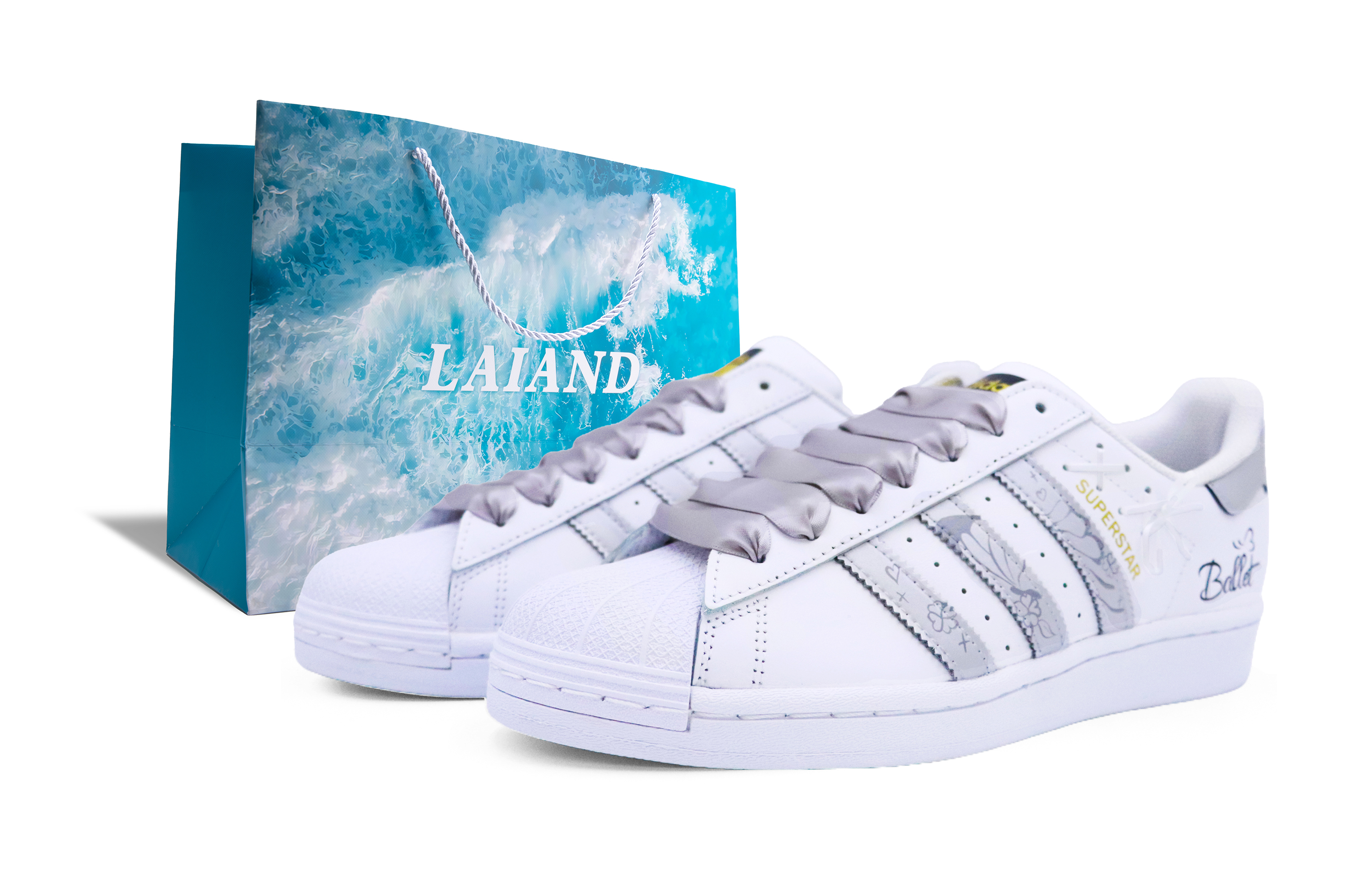 Beli [Custom Shoes] adidas Originals Superstar ADV 'Silver White