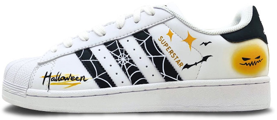 【定制鞋款】阿迪达斯三叶草超级星黑白‘万圣节涂鸦蜘蛛网’ C77124(Team-S贝壳头万圣节涂鸦) Buy 【定制鞋款】阿迪达斯三叶草超级星黑白‘万圣节涂鸦蜘蛛网’ C77124(Team-S贝壳头万圣节涂鸦)