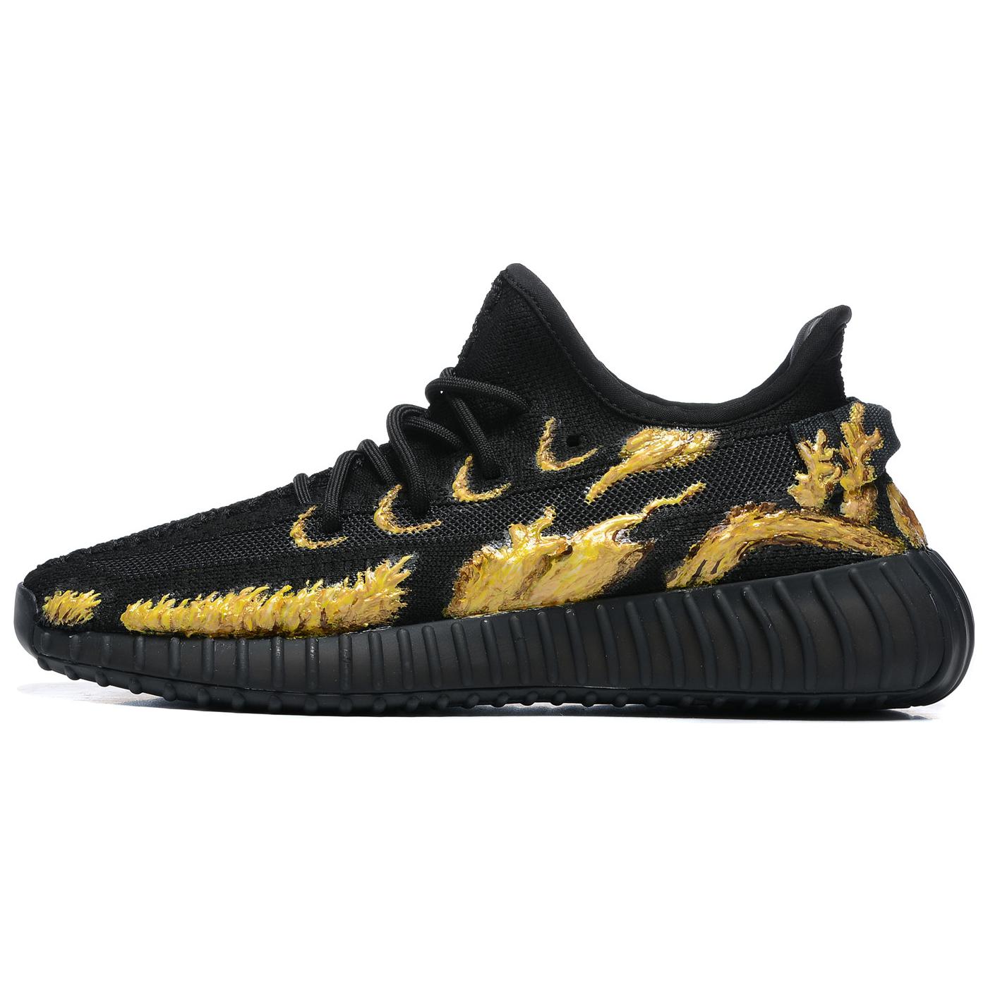 Yeezy boost black and gold on sale