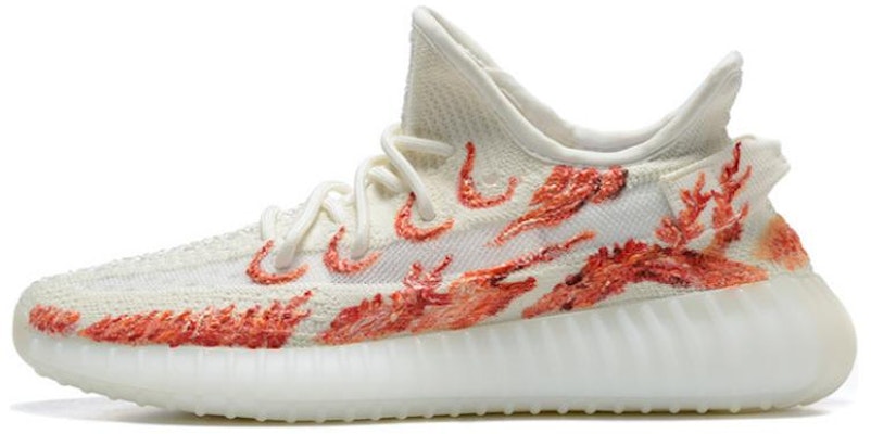 Custom Shoes adidas Originals Yeezy Boost 350 V2 White Red Novelship