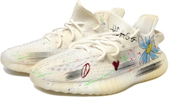 【定製球鞋】adidas originals Yeezy Boost 350 V2 織物 OKHR 低筒 運動休閒鞋 白藍紅 Lookbook 【定製球鞋】adidas originals Yeezy Boost 350 V2 織物 OKHR 低筒 運動休閒鞋 白藍紅