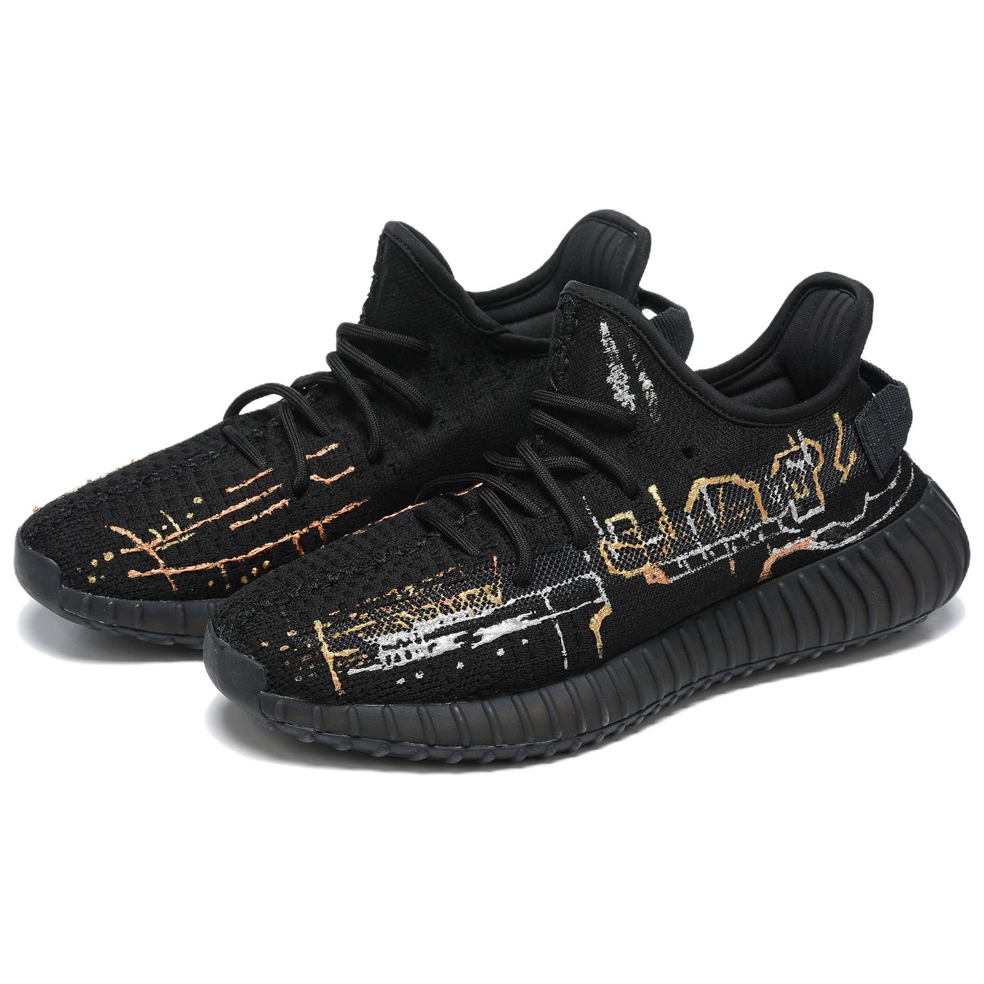 Lookbook [Sepatu Kustom] adidas Yeezy Boost 350 V2 'Hitam Samurai Punk Sirkuit Board' HQ4540(Team54-朋克电路板)