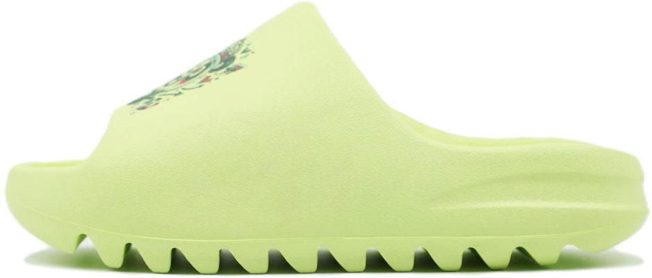 【客製球鞋】adidas originals Yeezy Slide 球場藝術家 嘻哈熊貓 卡通一字拖鞋 男女同款 蘋果綠 Buy 【客製球鞋】adidas originals Yeezy Slide 球場藝術家 嘻哈熊貓 卡通一字拖鞋 男女同款 蘋果綠