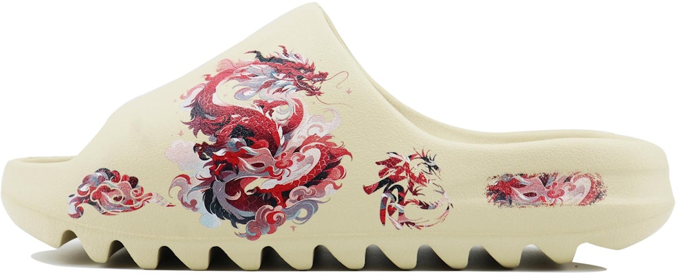 【訂製球鞋】 adidas originals Yeezy Slide 火龍 SDS 龍年限定 中國龍 國風 休閒 人字拖鞋 男女同款 紅黃 Buy 【訂製球鞋】 adidas originals Yeezy Slide 火龍 SDS 龍年限定 中國龍 國風 休閒 人字拖鞋 男女同款 紅黃