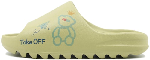 【訂製球鞋】 adidas originals Yeezy Slide 星海製造 王者熊 起飛居家 EVA 防滑防磨一字拖鞋 男女款 綠色 Buy 【訂製球鞋】 adidas originals Yeezy Slide 星海製造 王者熊 起飛居家 EVA 防滑防磨一字拖鞋 男女款 綠色