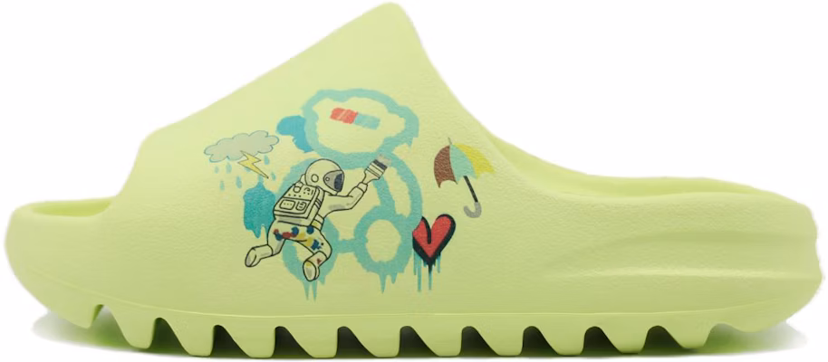 定制鞋款 adidas Originals Yeezy 拖鞋“太空涂鸦苹果绿” HQ6447(Team205-太空涂鸦) Buy 定制鞋款 adidas Originals Yeezy 拖鞋“太空涂鸦苹果绿” HQ6447(Team205-太空涂鸦)