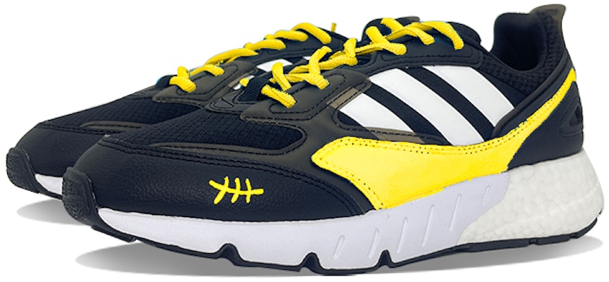 【客製球鞋】 adidas originals ZX 1K Boost 2.0 zk黃 休閒百搭 織物減震耐磨包覆性 低筒跑步鞋 男款 黑黃 Shop 【客製球鞋】 adidas originals ZX 1K Boost 2.0 zk黃 休閒百搭 織物減震耐磨包覆性 低筒跑步鞋 男款 黑黃