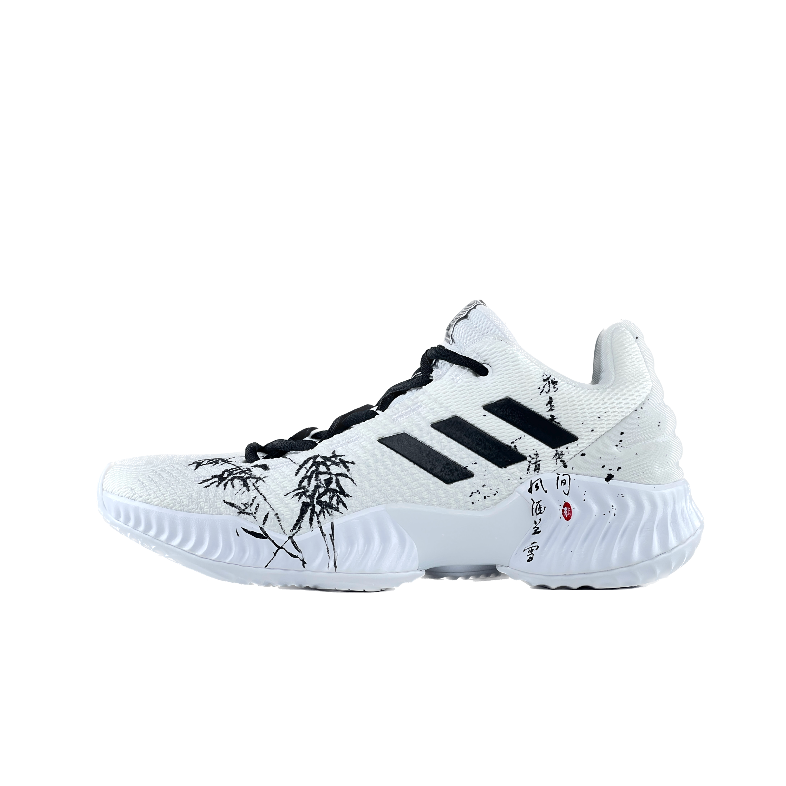 [Custom Shoes] adidas Pro Bounce 2018 'Black White Bamboo Wind'