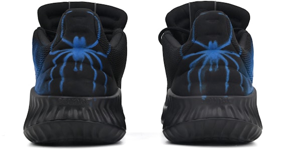 【訂製籃球鞋】adidas Pro Bounce 2018 藍焰蜘蛛 火焰 噴繪 減震防滑耐磨 低筒 篮球鞋 男款 黑藍 Purchase 【訂製籃球鞋】adidas Pro Bounce 2018 藍焰蜘蛛 火焰 噴繪 減震防滑耐磨 低筒 篮球鞋 男款 黑藍