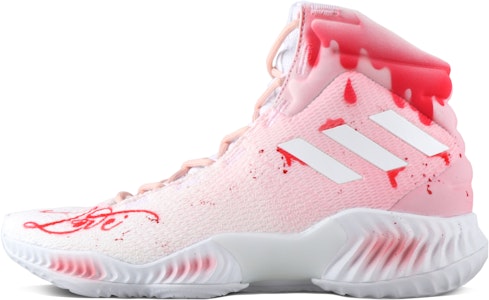 【定制球鞋】 adidas Pro Bounce 2018 漸變色 棉花糖 防滑耐磨 高幫 實戰籃球鞋 男款 白粉 Buy 【定制球鞋】 adidas Pro Bounce 2018 漸變色 棉花糖 防滑耐磨 高幫 實戰籃球鞋 男款 白粉