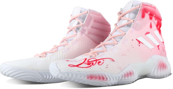 【定制球鞋】 adidas Pro Bounce 2018 漸變色 棉花糖 防滑耐磨 高幫 實戰籃球鞋 男款 白粉 Lookbook 【定制球鞋】 adidas Pro Bounce 2018 漸變色 棉花糖 防滑耐磨 高幫 實戰籃球鞋 男款 白粉