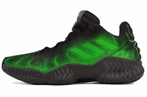 【訂製球鞋】adidas Pro Bounce 2018 通靈蜘蛛 火焰 漸變 噴繪 減震防滑耐磨 低筒 籃球鞋 男款 黑綠 Order 【訂製球鞋】adidas Pro Bounce 2018 通靈蜘蛛 火焰 漸變 噴繪 減震防滑耐磨 低筒 籃球鞋 男款 黑綠