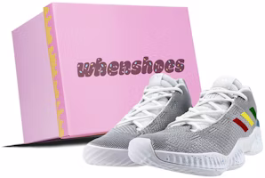 【定制球鞋】adidas Pro Bounce 2018 禮盒 燈帶 潑墨 三色能量燈 未來科技 低幫 實戰籃球鞋 男款 灰藍 Buy 【定制球鞋】adidas Pro Bounce 2018 禮盒 燈帶 潑墨 三色能量燈 未來科技 低幫 實戰籃球鞋 男款 灰藍