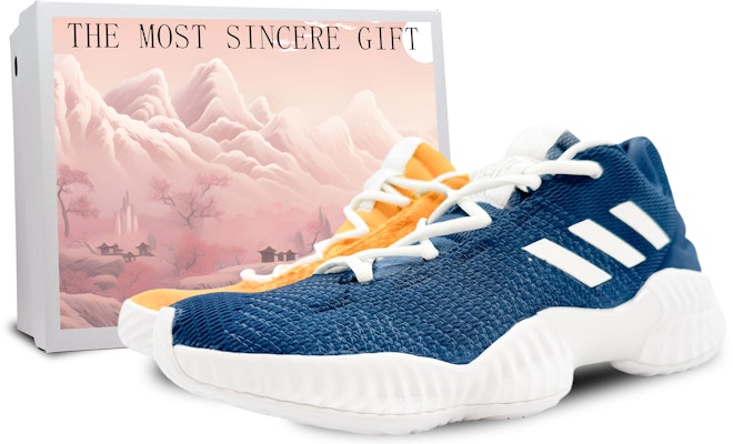 【訂製籃球鞋】adidas Pro Bounce 2018 鴛鴦 特別禮盒 實戰 噴繪侵染 減震防滑 中筒 Bounce 籃球鞋 男款 橙藍 Buy 【訂製籃球鞋】adidas Pro Bounce 2018 鴛鴦 特別禮盒 實戰 噴繪侵染 減震防滑 中筒 Bounce 籃球鞋 男款 橙藍