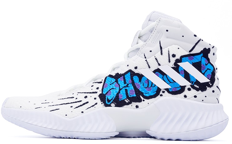 custom-shoes-adidas-pro-bounce-2018-street-mismatched-graffiti-red-blue-white