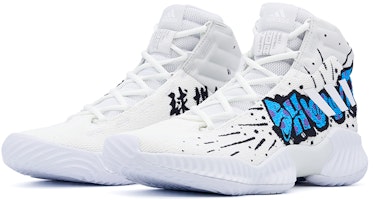 【訂製球鞋】adidas Pro Bounce 2018 街頭 鴛鴦 中英文 塗鴉 實戰 中筒籃球鞋 男款 紅藍白 Lookbook 【訂製球鞋】adidas Pro Bounce 2018 街頭 鴛鴦 中英文 塗鴉 實戰 中筒籃球鞋 男款 紅藍白